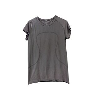 Lululemon Swiftly Tech Short Sleeve Crew Striped Black White Size 12 Activewear